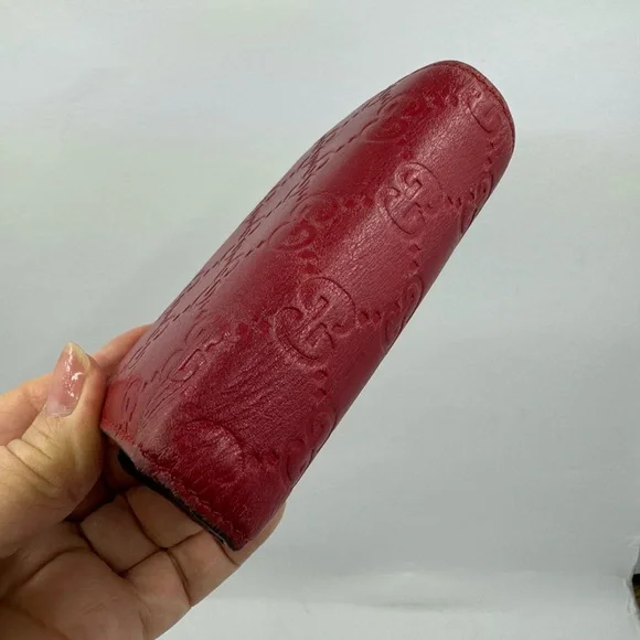 Gucci Red Cherry Embossed Wallet - Picture 8 of 8